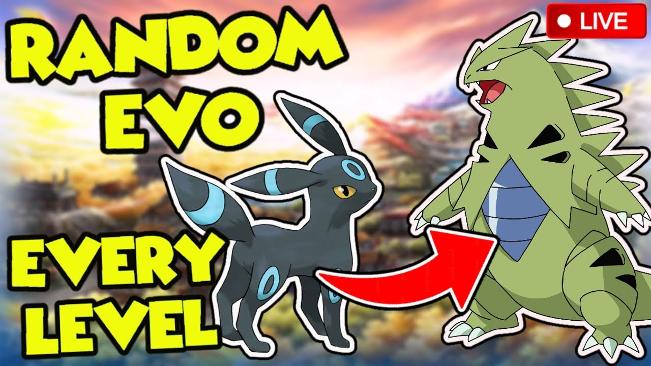 🔴 LIVE - Pokemon But They EVOLVE RANDOMLY Every Level AND EVERYTHING is Random - 15% Level Boost