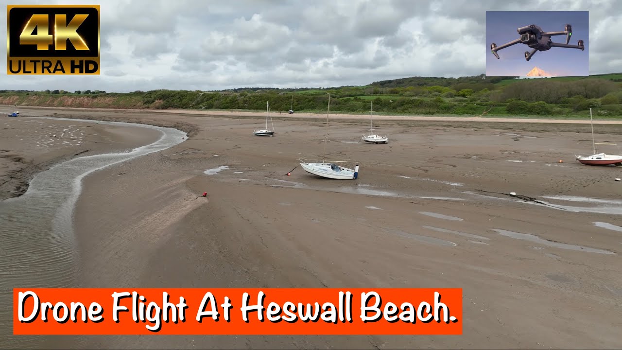 Breathtaking Drone Footage Over Heswall Beach Wirral