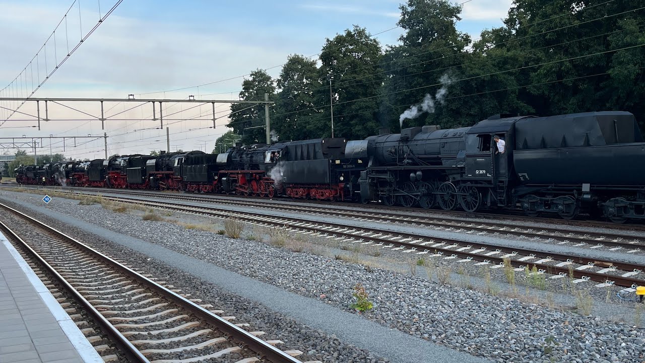 Stoomlocomotieventrein met 10 locomotieven. VSM Terug naar Toen 2025