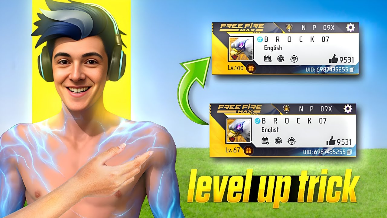 I tried LEVEL UP GLITCH in free fire 🤯