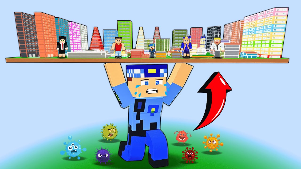 KEREM KOMİSER BİZİ KORUMAK İÇİN ŞEHRİ HAVAYA KALDIRDI!😱 - Minecraft