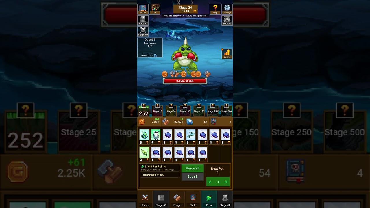 idle pixel heroes : idle merger by mad pixel