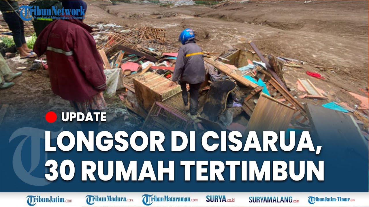 🔴TANAH LONGSOR DI CISARUAN BANDUNG, 30 Rumah Tertimbun dan 89 Orang Hilang, 4 Meninggal