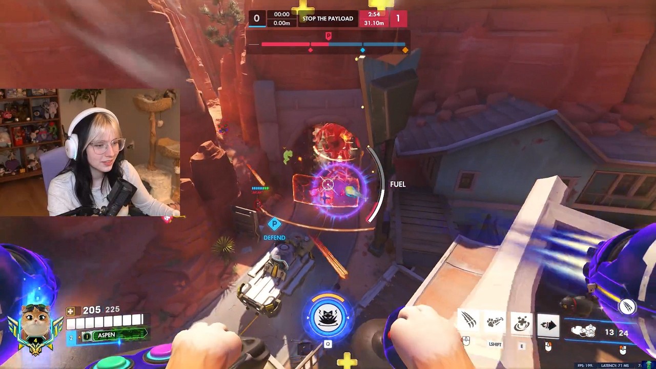 Аспен + Уорн против Фроггера! Реактивный ранец у кота в Overwatch. Геймплей.