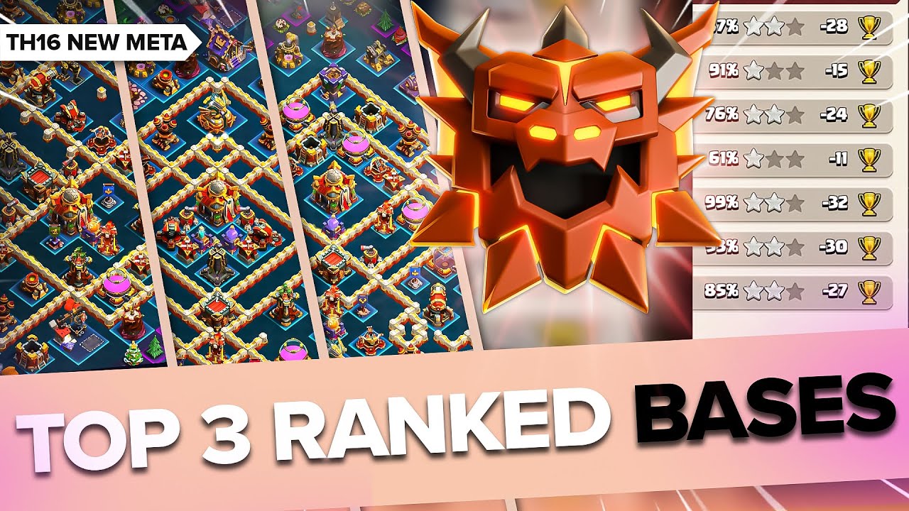NEW Top 3 TH16 Trophy Bases 2026 | Best Anti Meta Ranked Layout Links 💥