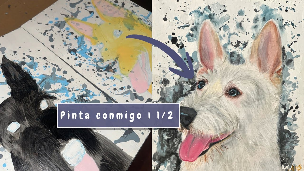Pinta conmigo un retrato de perrito en acrílico | Parte 1