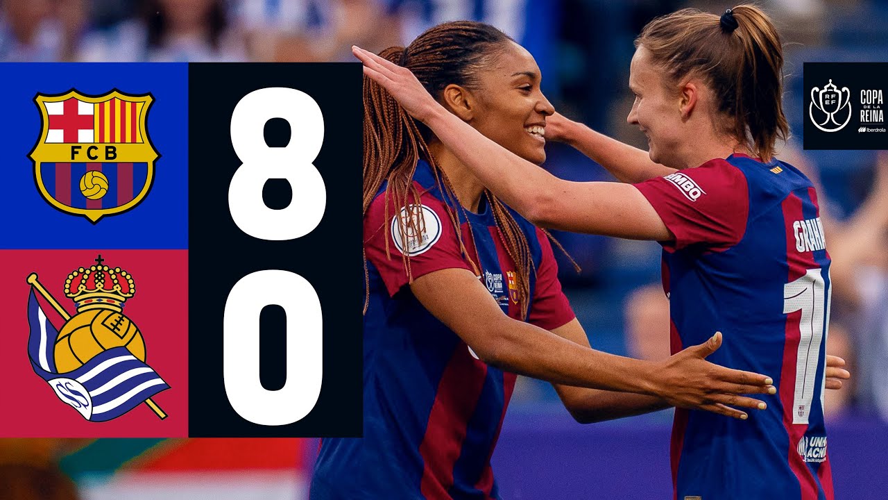🏆 HIGHLIGHTS I FC BARCELONA 8 vs 0 REAL SOCIEDAD | COPA DE LA REINA CHAMPIONS 🔵🔴