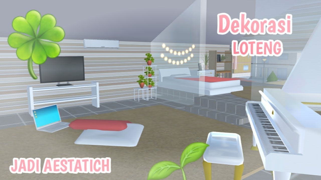 DEKORASI LOTENG GIRL JADI AESTATICH 🍁SPEED BUILD🍁||SAKURA  SCHOOL SIMULATOR