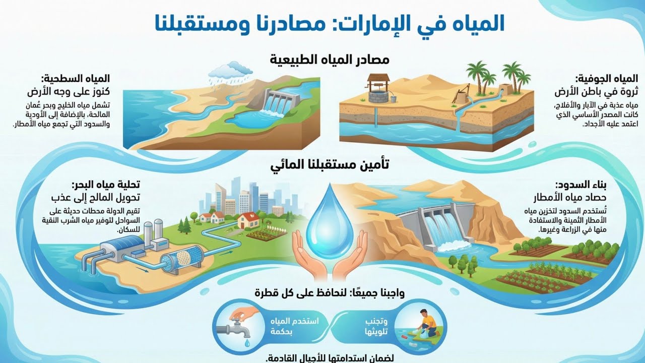 المياة في بلادي 🇦🇪 | شرح مبسط للصف الثاني