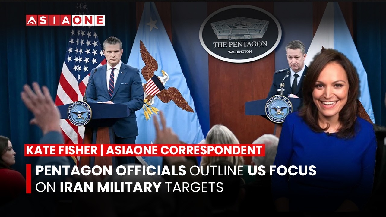 Pentagon Officials Outline US Focus on Iran Military Targets | Kate Fisher | Asia One News