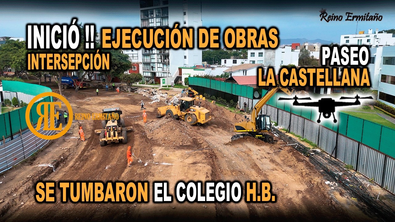 EMPIEZA Ejecuci&oacute;n De Obras PASEO LA CASTELLANA - En Intersecci&oacute;n Liberada Del COLEGIO H.B. 03/03/26