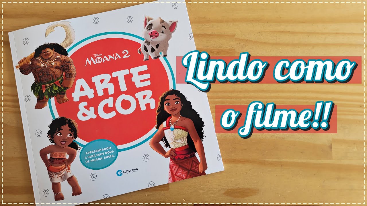 REVIEW Livro para Colorir Moana 2 - Arte e Cor