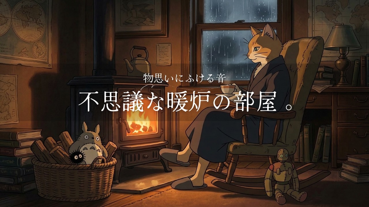 【癒しBGM】物思いにふける、不思議な暖炉の部屋。 | relaxing BGM | Evening Chill Beats
