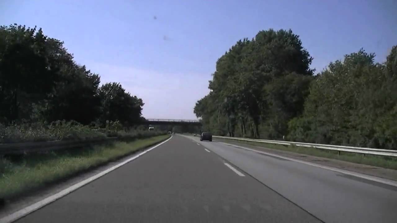 Drive On The German Autobahn A3 Oberhausen - Arnheim