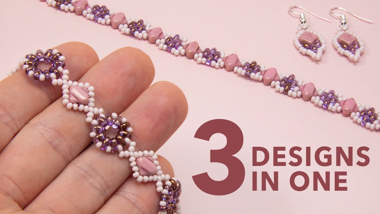 DIY Beaded Jewelry Tutorial: 3 Designs with 2-Hole Beads