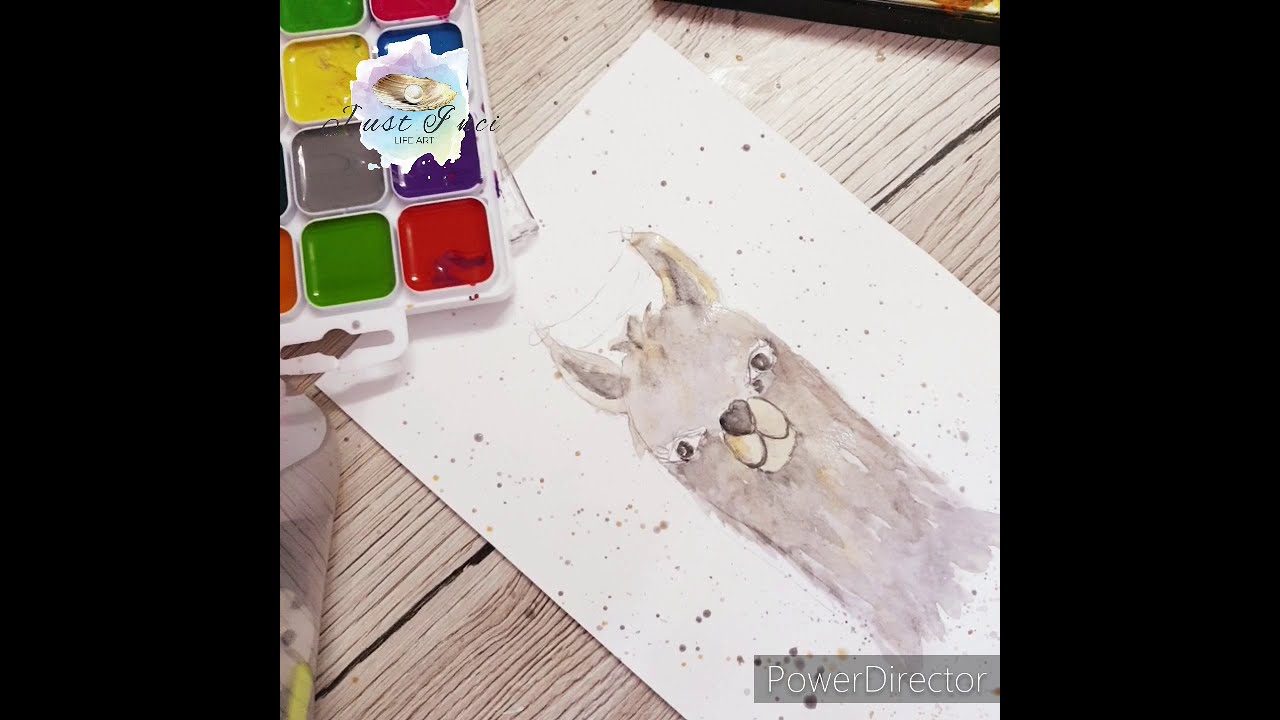 Kaip nupiešti lamą / Lama zeichnen – Piešimo pamoka vaikams (1 dalis)
