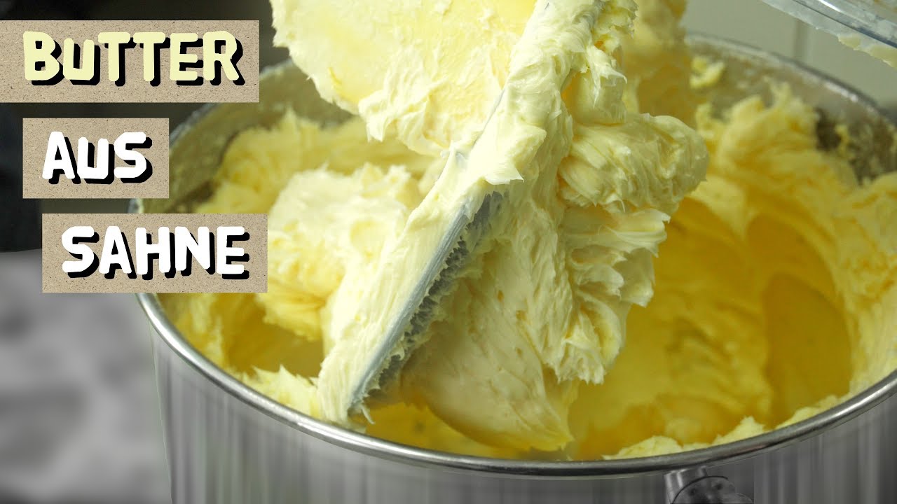 Butter aus Sahne herstellen