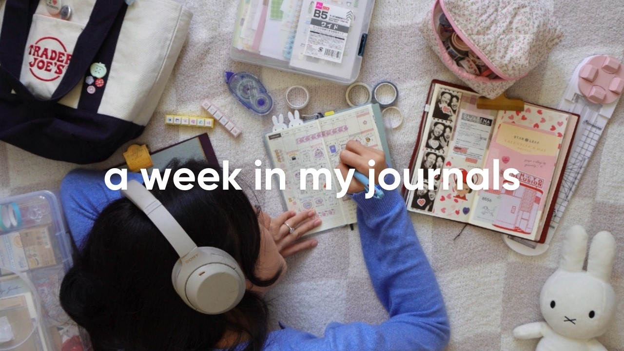 a week in my journals 📔 | hobonichi weeks, traveler's notebook + paper republic