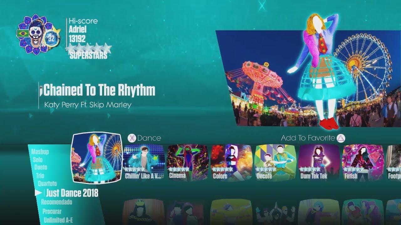Just Dance 2018 | Song List Menu