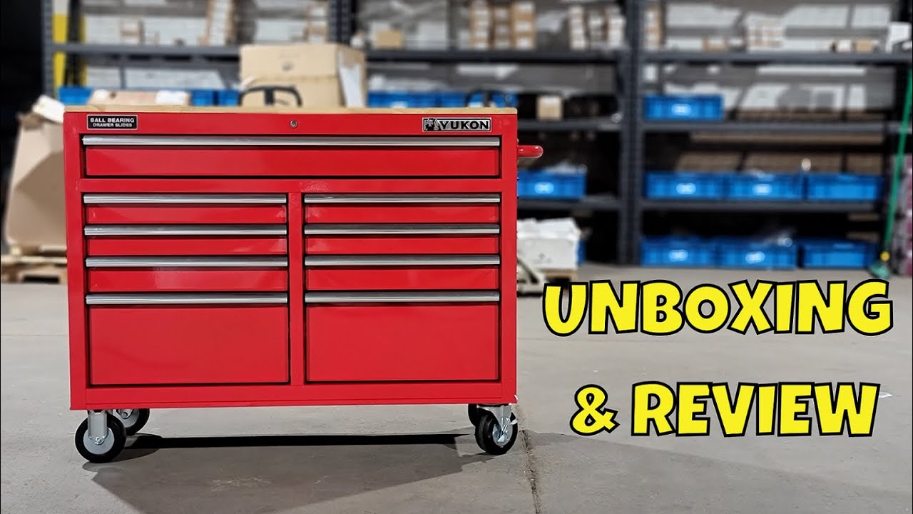 Harbor Freight Tool Box Workbench Assembly & Review | Yukon 46 Inch