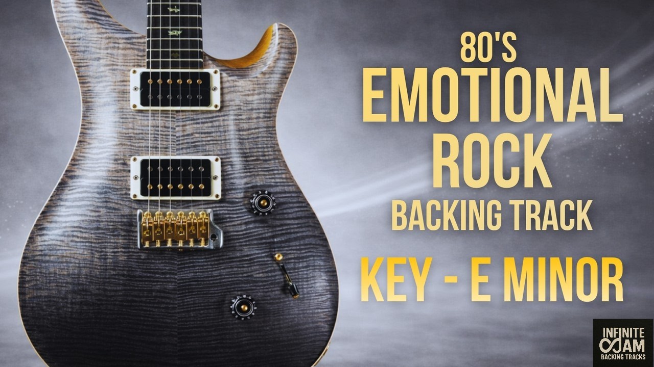80's Emotional Rock Backing Track in E Minor - Guitar Jam 100 BPM