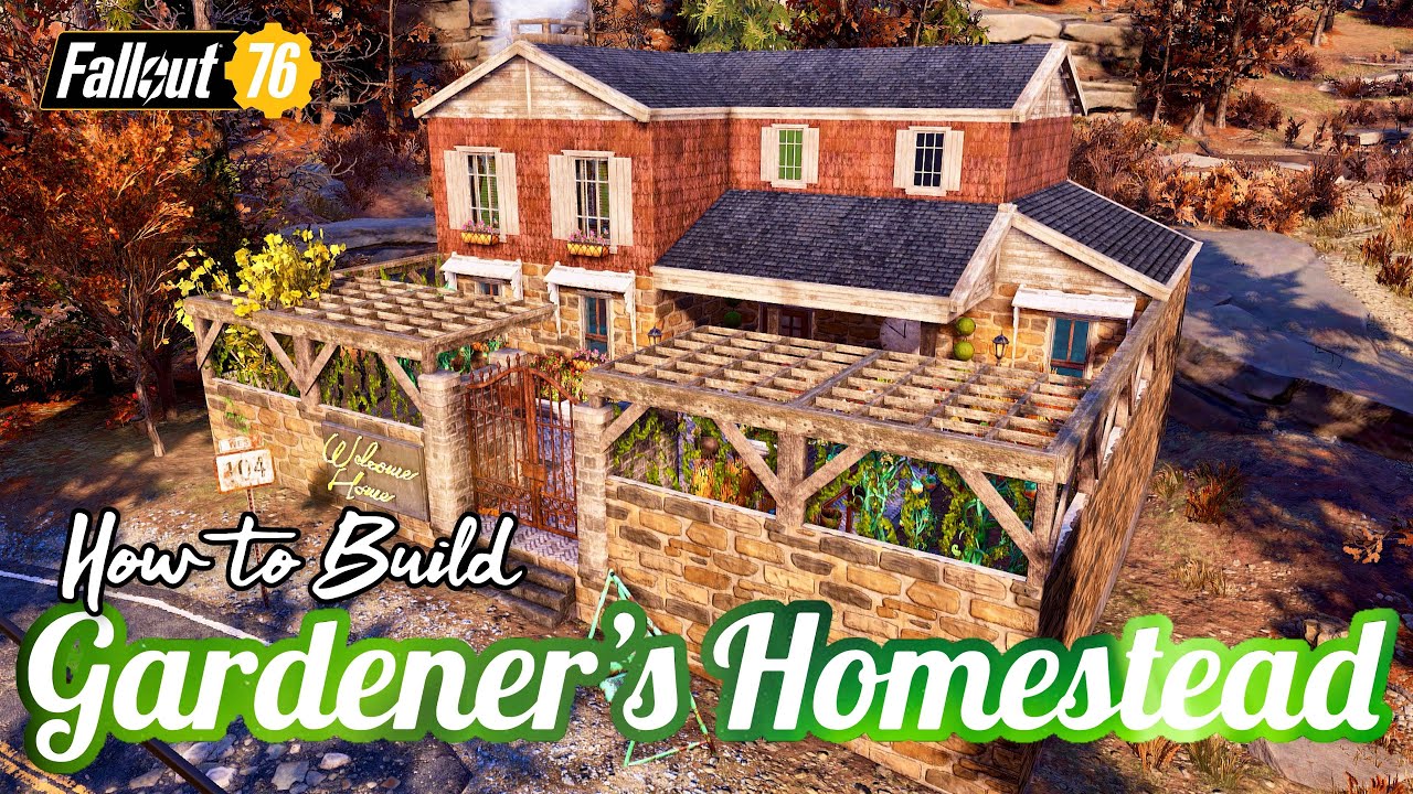 Gardener's Homestead CAMP Build Showcase & How to Build Tutorial #Fallout76