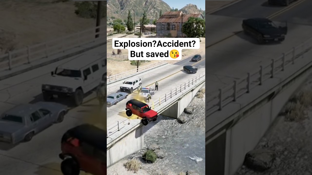 Explosion?Accident?whatever is this but all saved due to driver skill in GTA 5 #gta #gta5