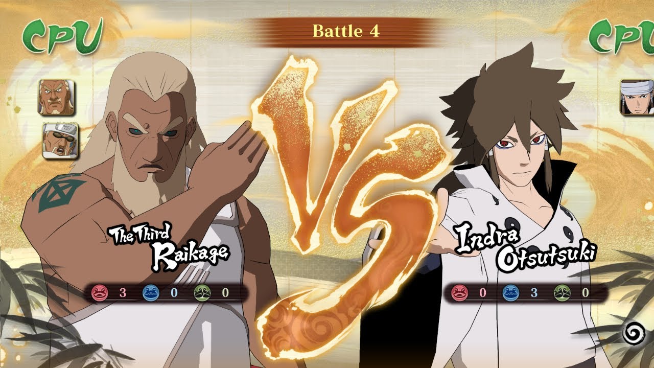 Team Raikage vs Team Indra cpu vs cpu ARUTO X BORUTO Ultimate Ninja STORM CONNECTION