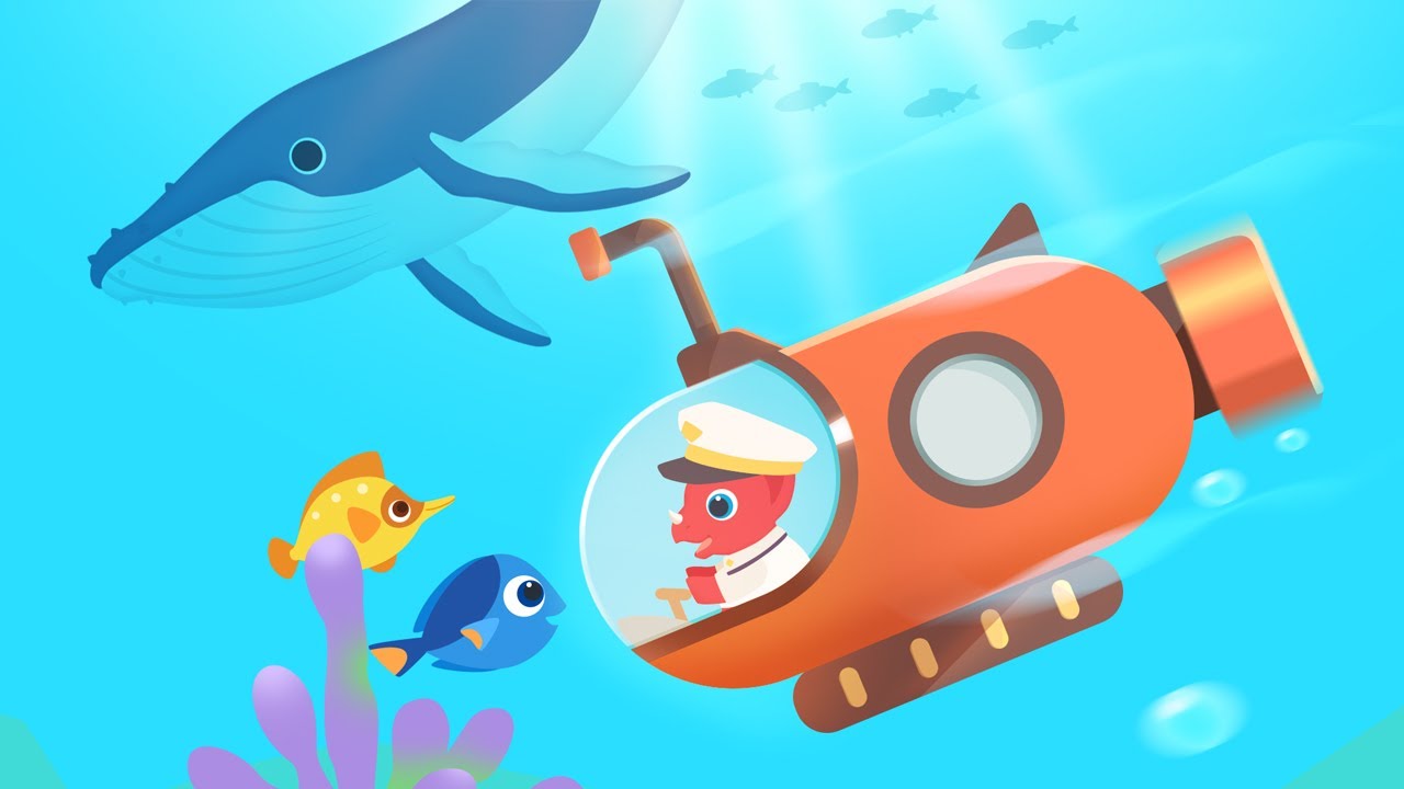 Dinosaur Submarine 🤿 -  Exploration Games For Sea Curious Children | Kids Learning | @Yateland