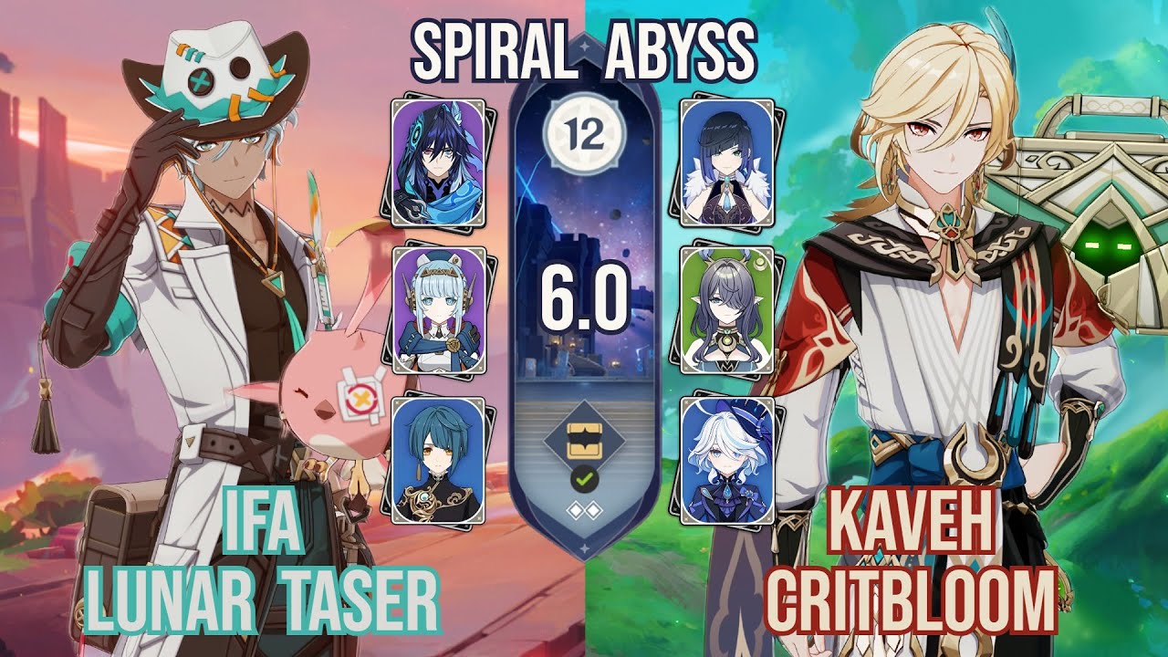 C2 Ifa Lunar Taser + C6 Kaveh CritBloom | Spiral Abyss 6.0 | Genshin Impact