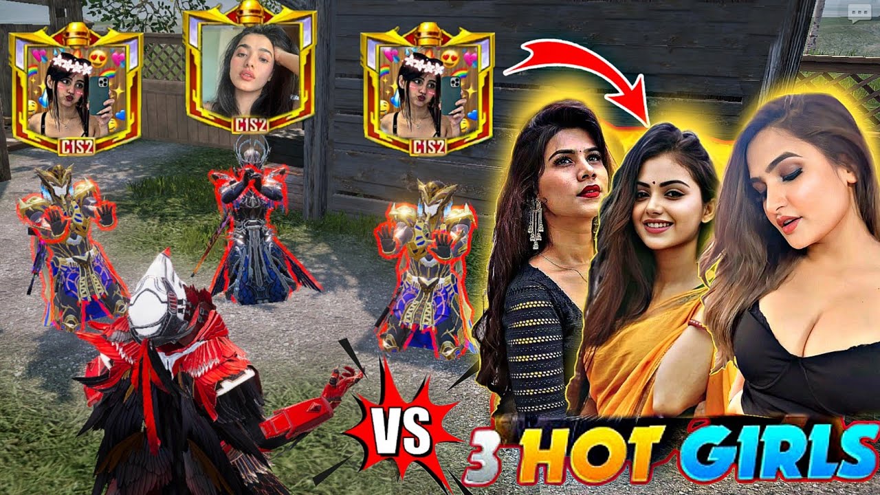 🔥Challenged 3 Cute Pro Toxic Girls for 1V3 TDM😈🥵|SAMSUNG,A3,A5,A6,A7,J2,J5,J7,S5,S7,S9,A10,S23ultra