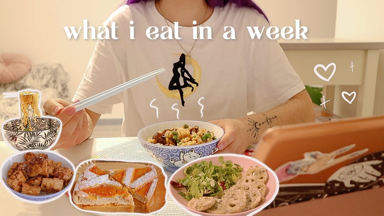 what i eat in a week 🍜  cosa mangio in una settimana vivendo da sola, vegan & realistico