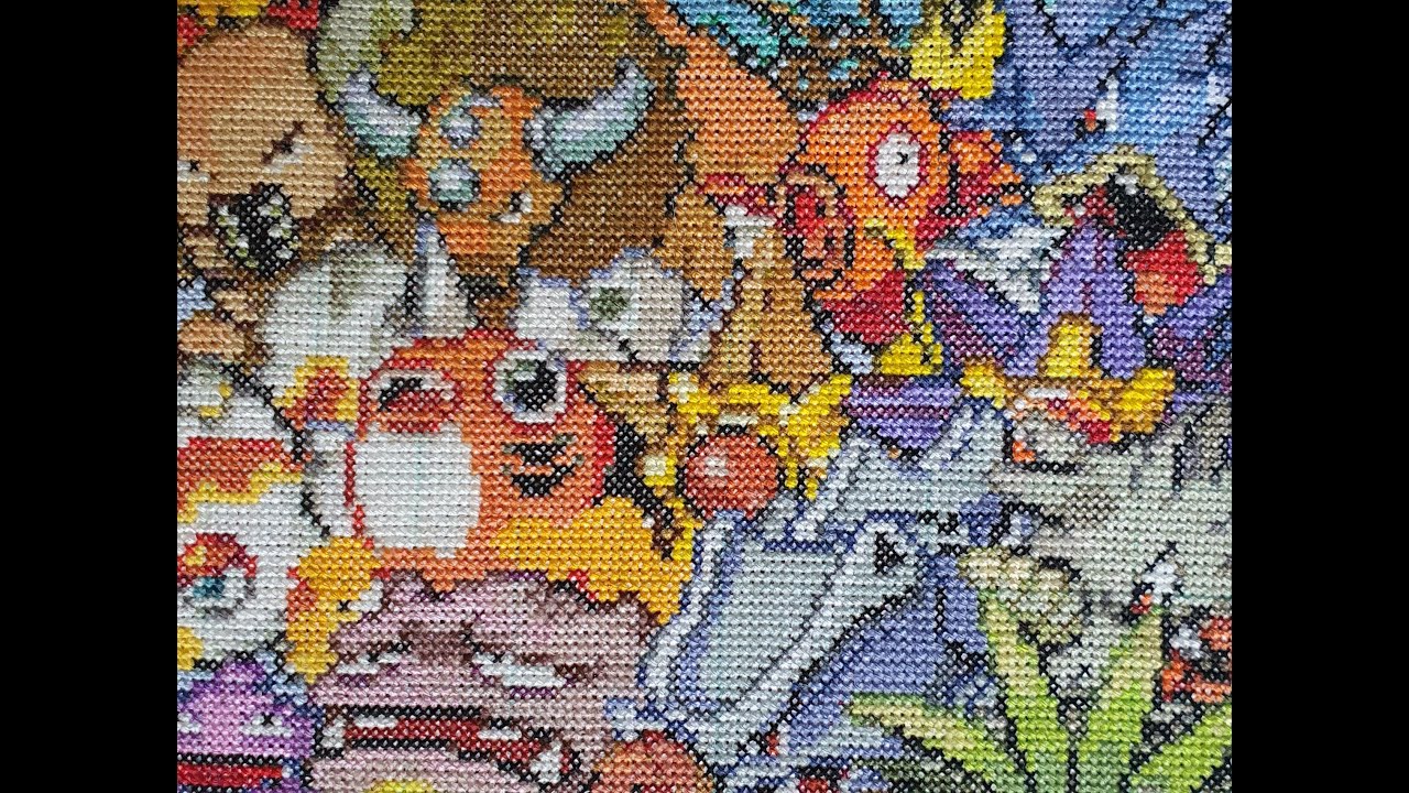 Pokemon  Cross stitch Generation 1 #2 706 Stiche