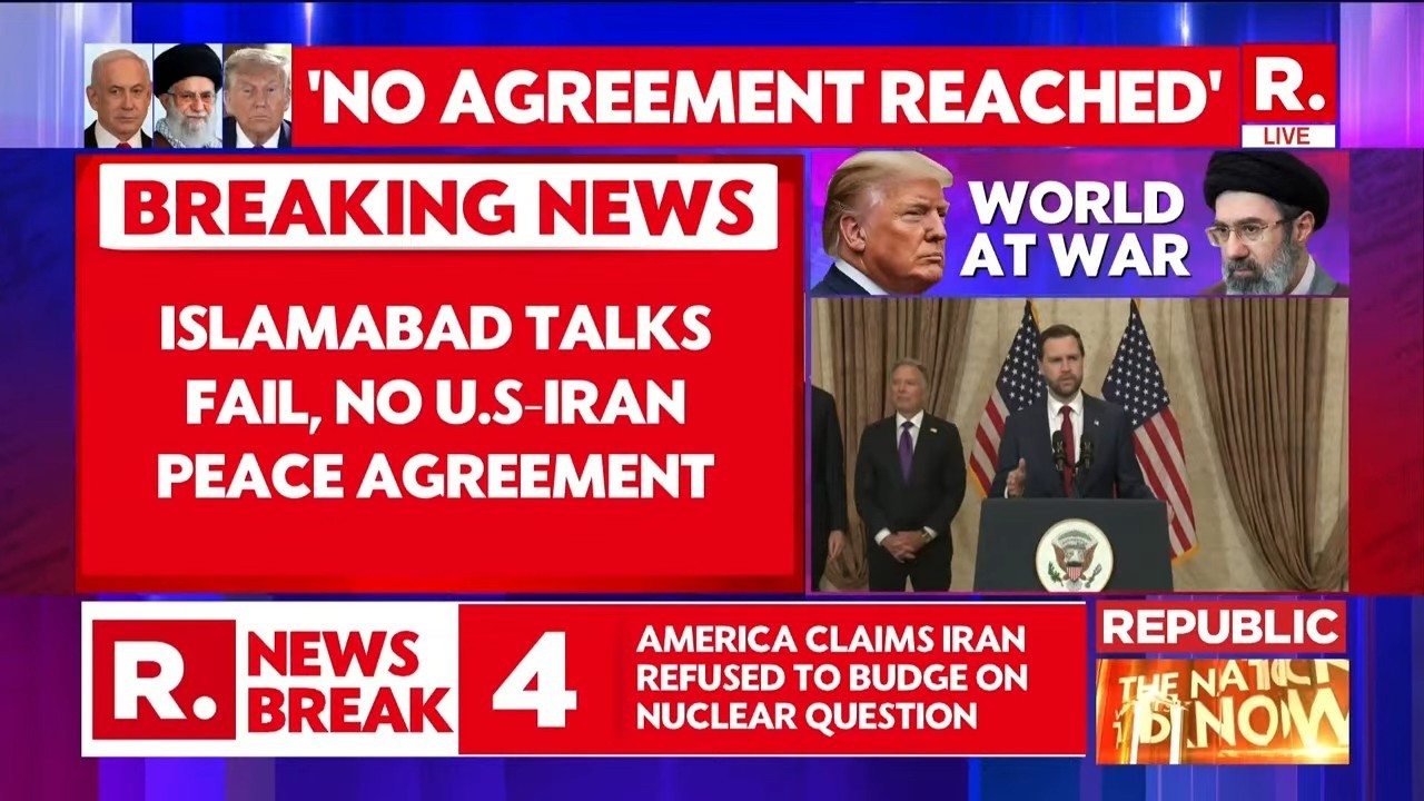 BREAKING: Islamabad Talks Fail, NO U.S-Iran Peace Agreement | U.S.-Iran Talks | Middle East Crisis