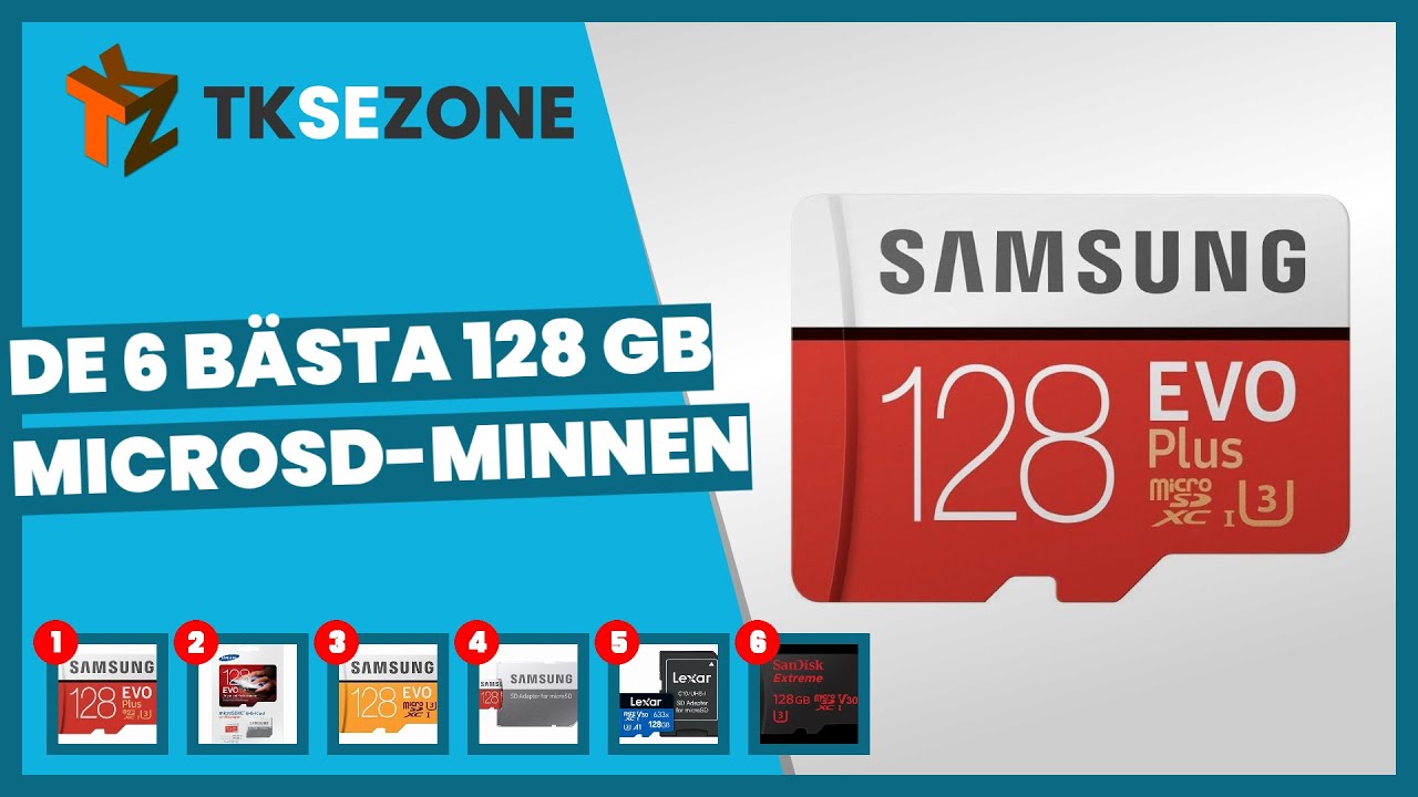 De 6 bästa 128 gb microsd-minnen