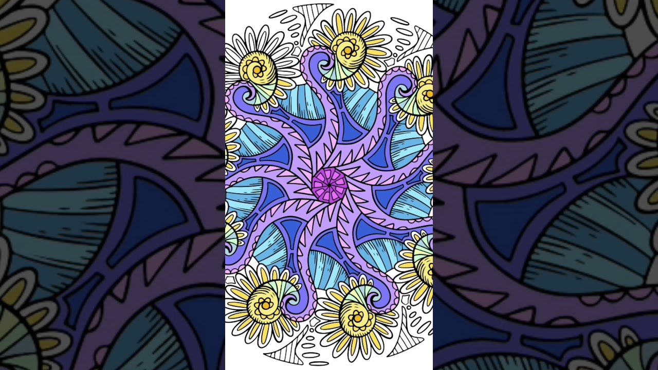 Mandala color paint by numbers 