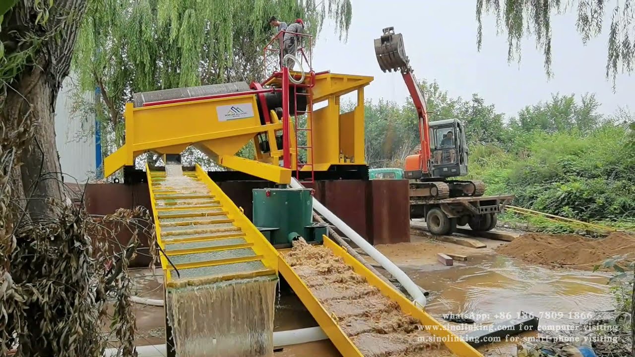 MGT50 Gold Washing Trommel Machine test running in our factory