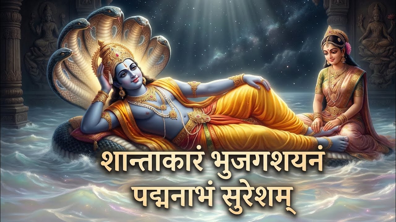 Shantakaram Bhujagashayanam Vishnu Mantra | Om Namo Narayanaya | Deep Peace Meditation