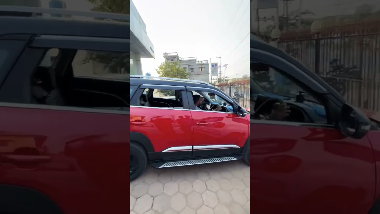 Brezza Zxi Cng Red & Black 