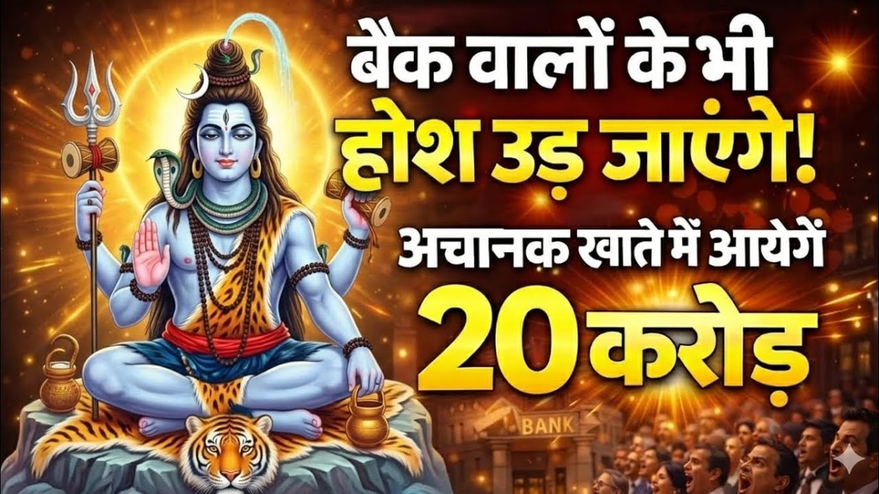 🕉️ बैंक वालों के भी होश उड़ जाएंगे 😱अचानक खाते में आएंगे 20 करोड रुपए।। Mahadev Ji Ka Sandesh 🌈