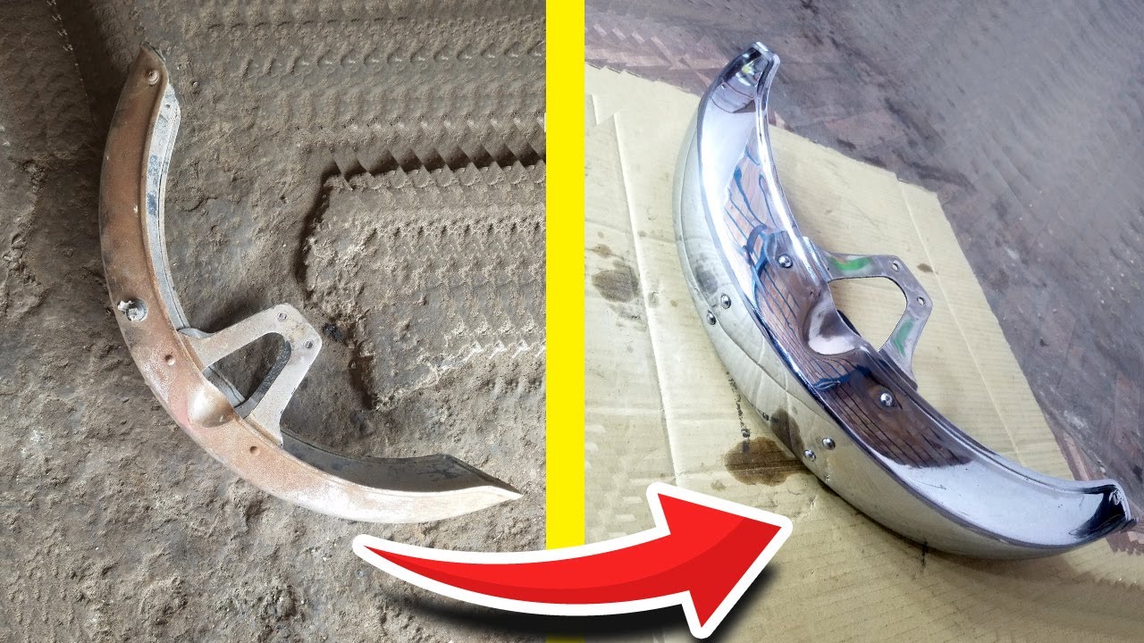 Amazing Restoration & Polishing of Motorcycle Mudguard