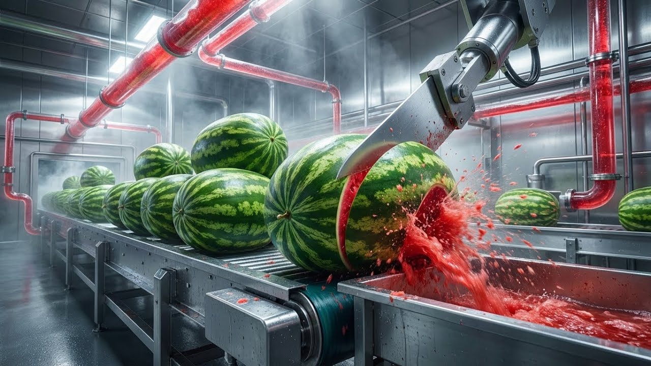 From Fresh Watermelons to Juice Bottles 🍉 | Inside a Modern Factory