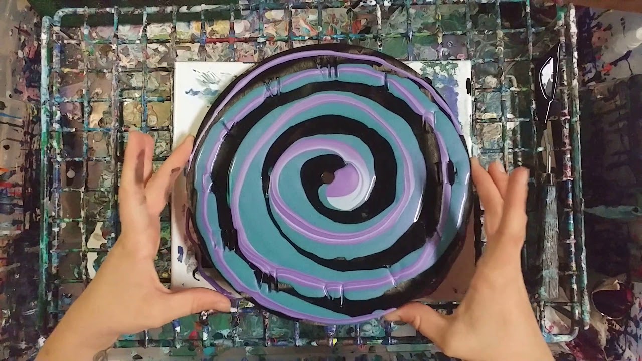 Acrylic Pour Clock