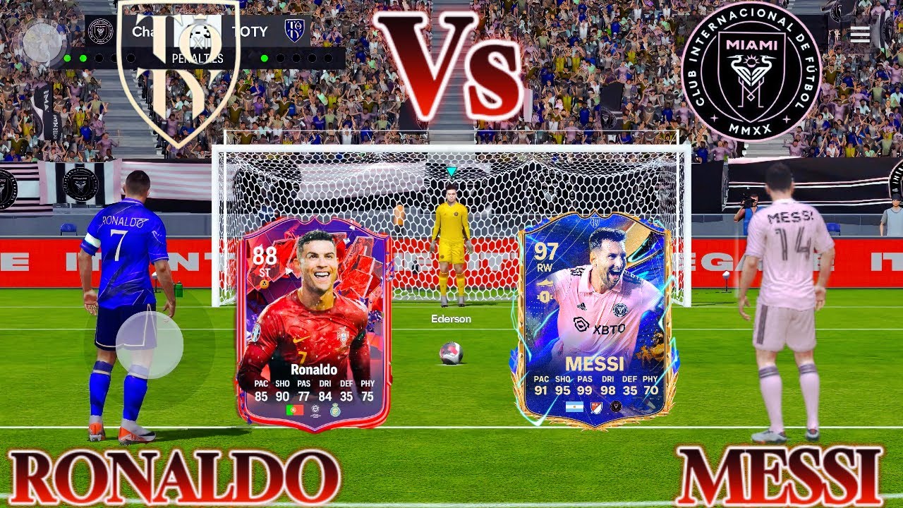 FIFA MOBILE 23 | TOTY VS INTER MIAMI | MESSI VS RONALDO | PENALTY SHOOTOUT #youtubefeed #football