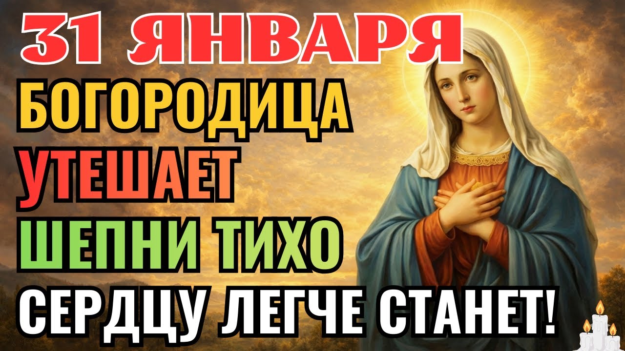 31 ЯНВАРЯ: ВКЛЮЧИ МОЛИТВУ БОГОРОДИЦЕ ТИХО — ПОПРОСИ ОТ СЕРДЦА, И ПРИДЁТ ОБЛЕГЧЕНИЕ