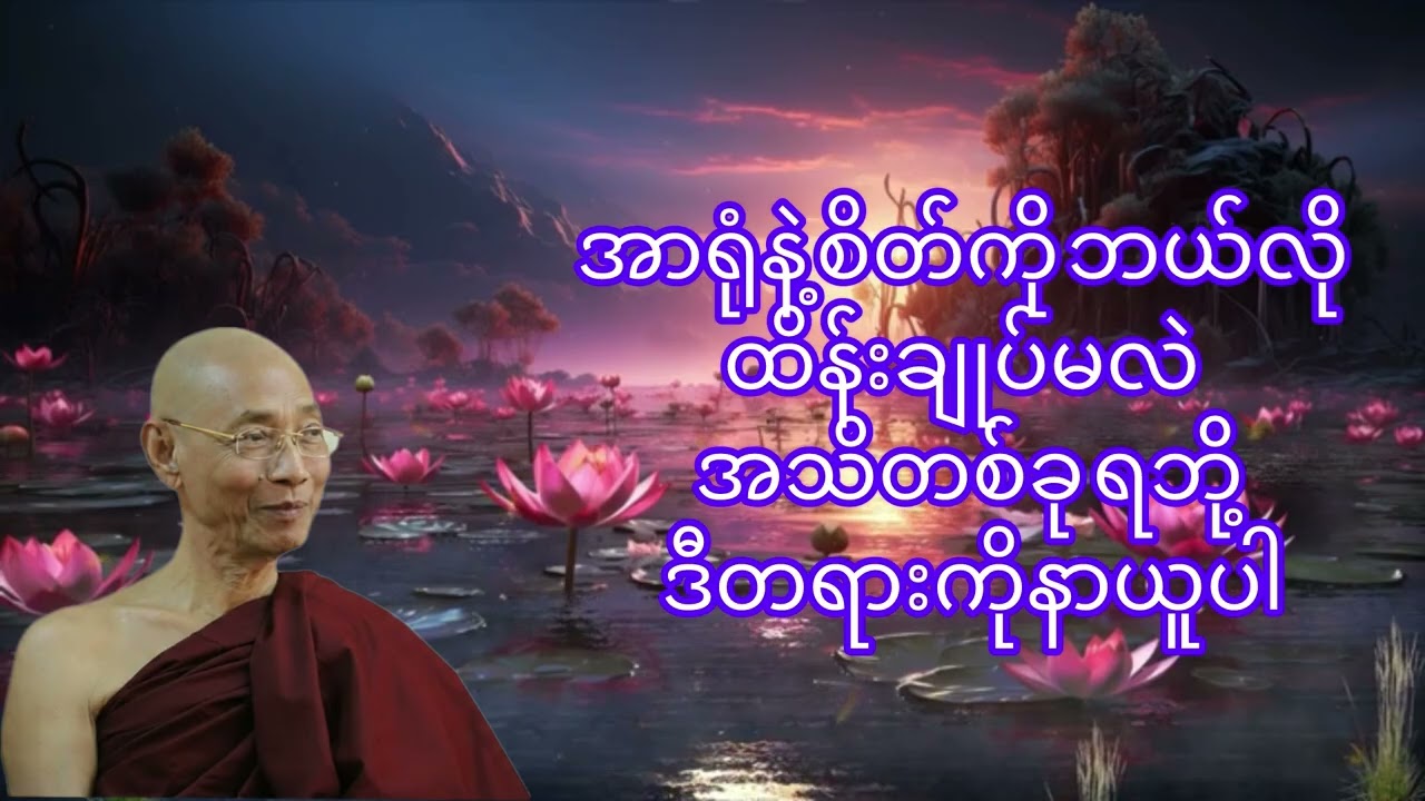အာရုံနဲ့ စိတ်ကိုဘယ်လိုထိန်းချုပ်ပီးအကုသိုလ်ကင်းအောင်နေထိုင်နည်း တရားတော်