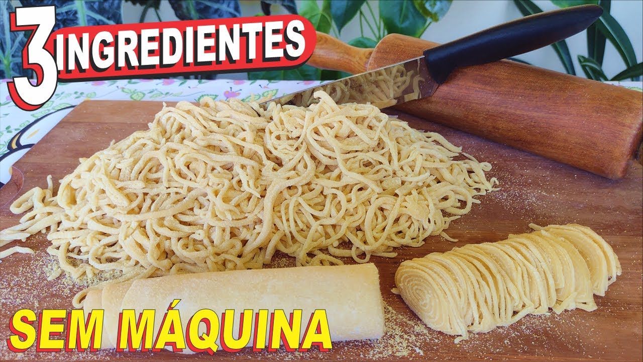 SEM USAR MÁQUINA E COM APENAS 3 INGREDIENTES❗😱 MACARRÃO CASEIRO DA VOVÓ SUPER FÁCIL E RÁPIDO!