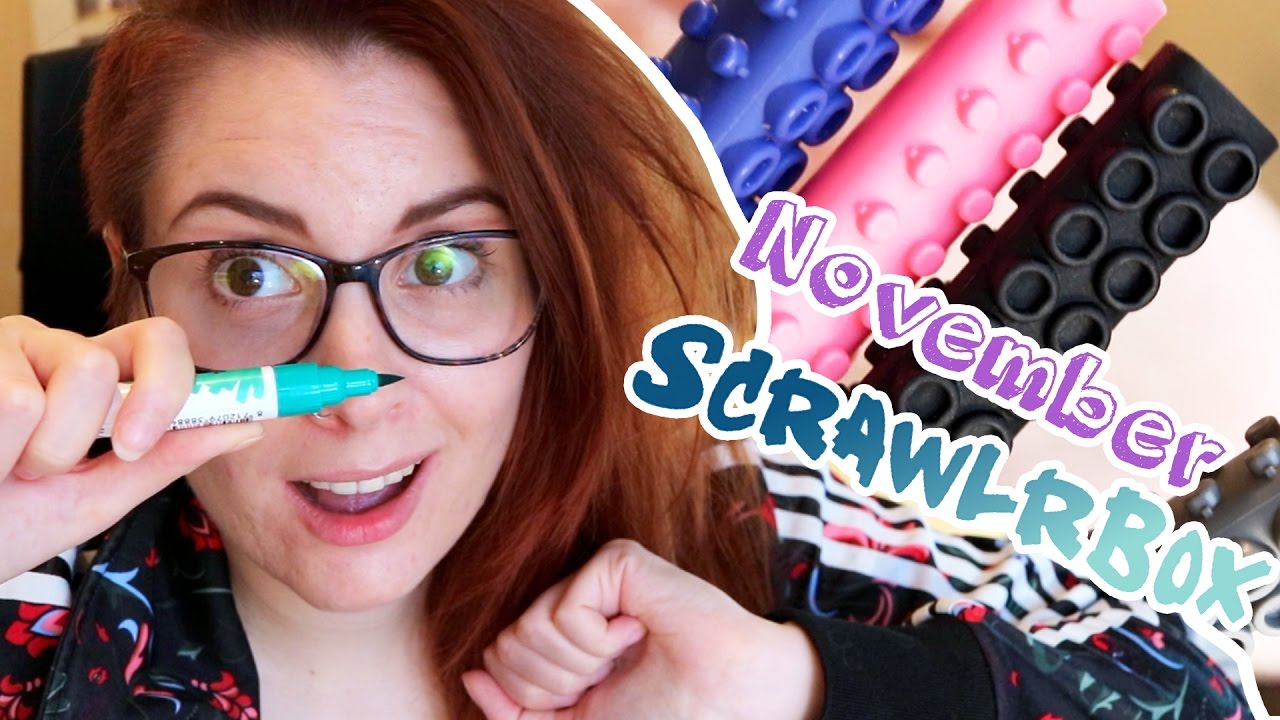 Opening SCRAWLRBOX November (Brush) LEGO PENS
