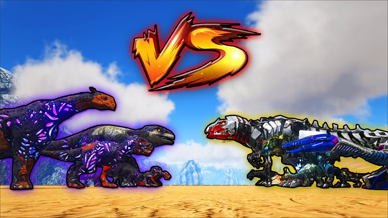 TEK DINOSAURS VS CORRUPTED DINOSAURS | Ark Battles | Thyrulous