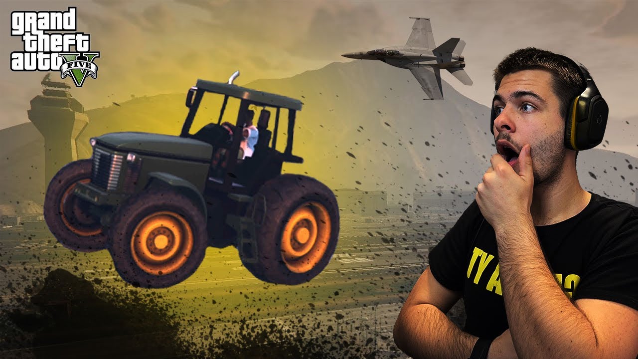 Z TRAKTORJEM SEM UKRADEL REAKTIVCA! (GTA 5 CHALLENGE) [GTA V SLO]
